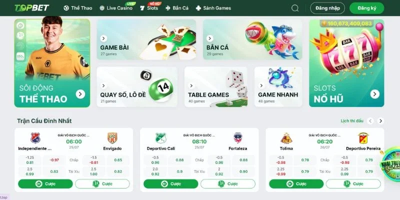 TOPBET cập nhật kết quả bóng đá nhanh chóng